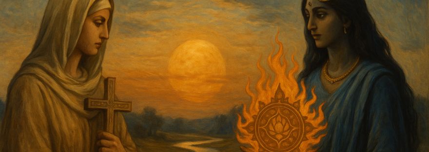 Kālī Mārga i el camí místic: representació de la religió institucional i la mística interior, dos corrents que brollen de la mateixa font espiritual.